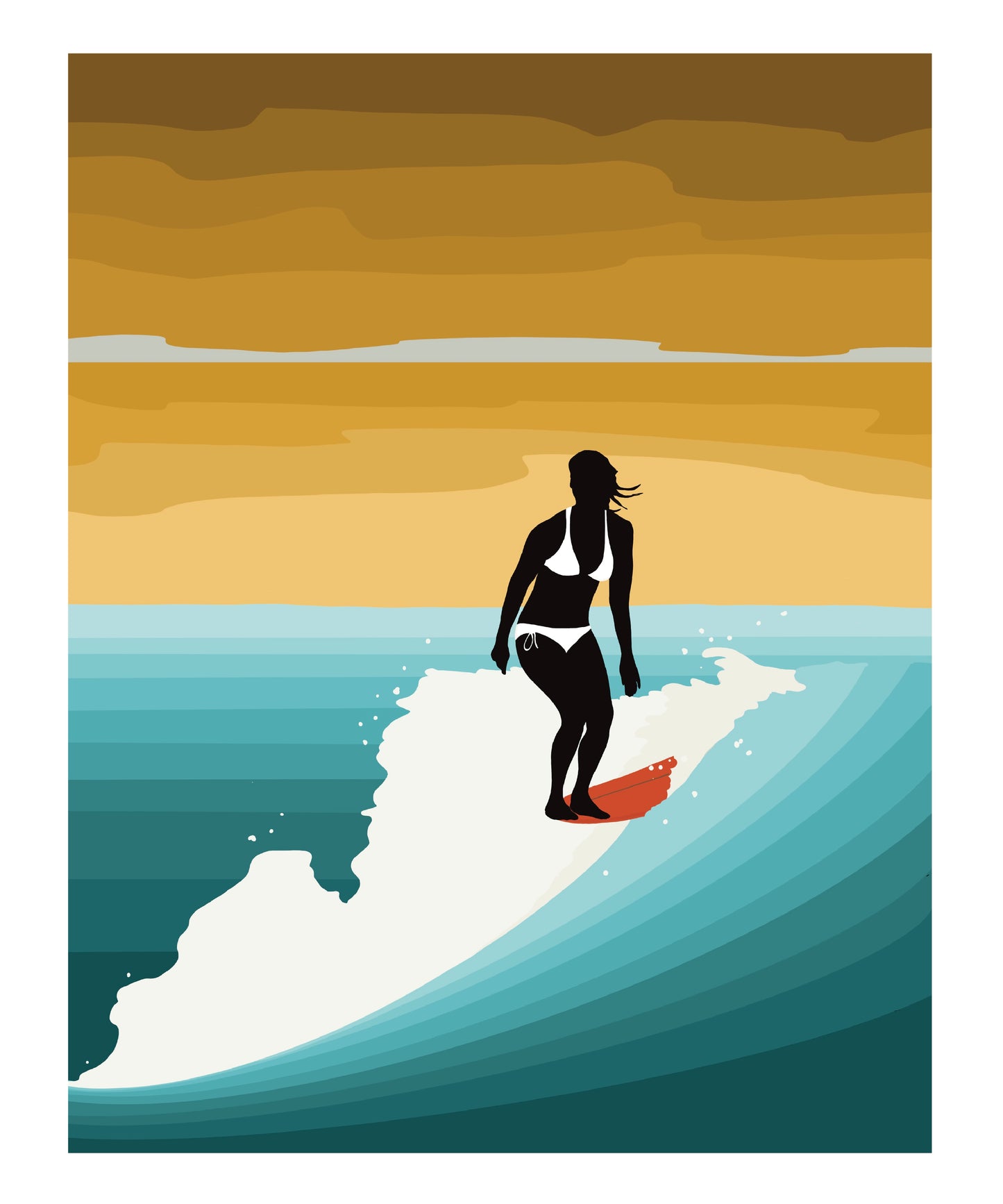 Riders on the storm, She surfs