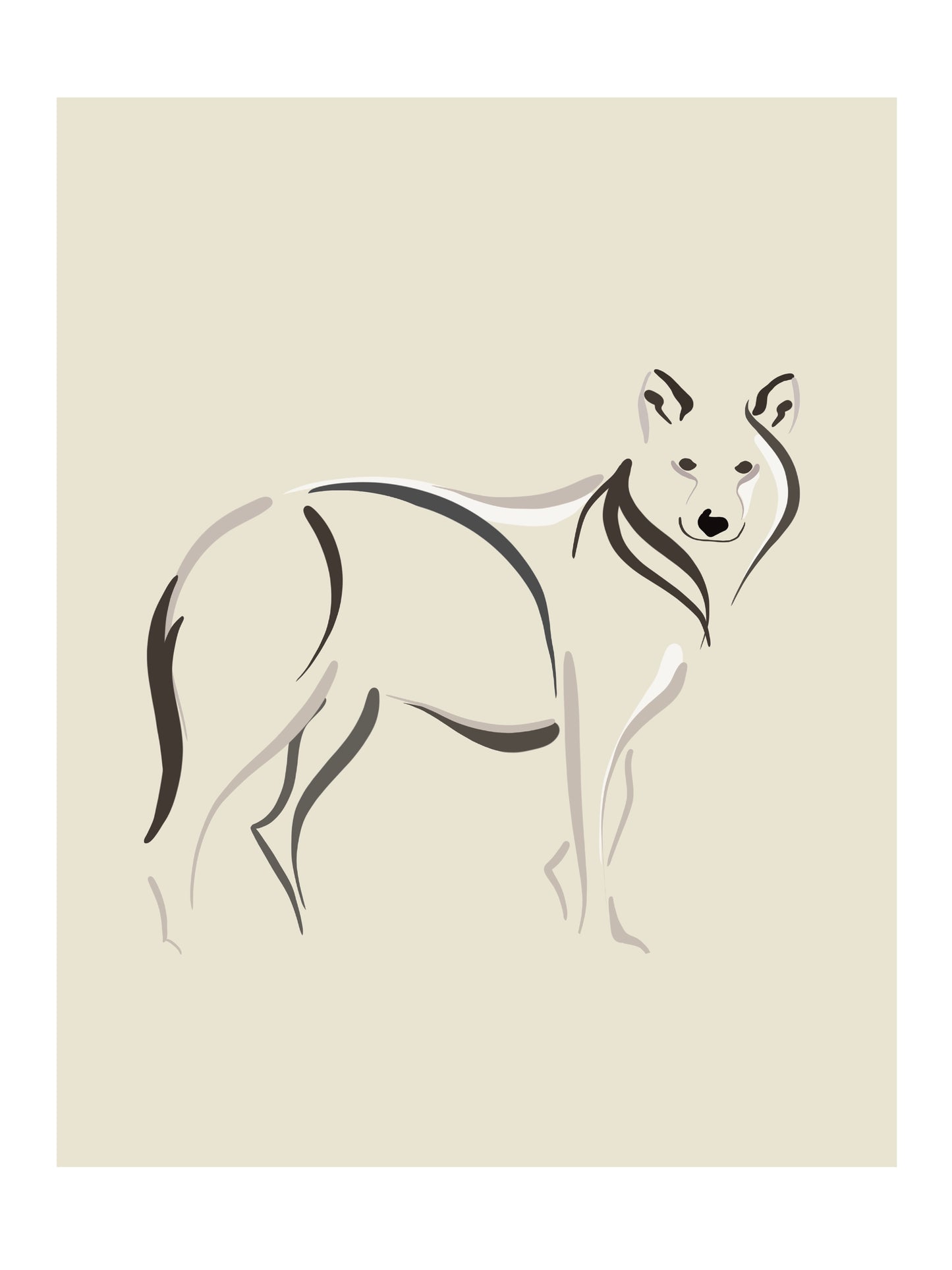 Coastal Wolf 4.25x5.5