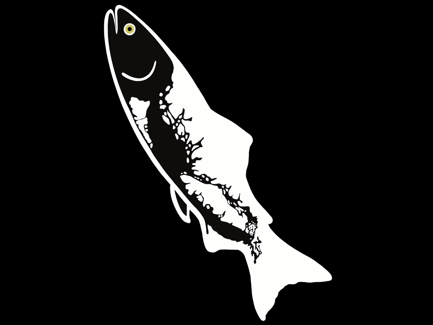Pacific Salmon Coastline sticker