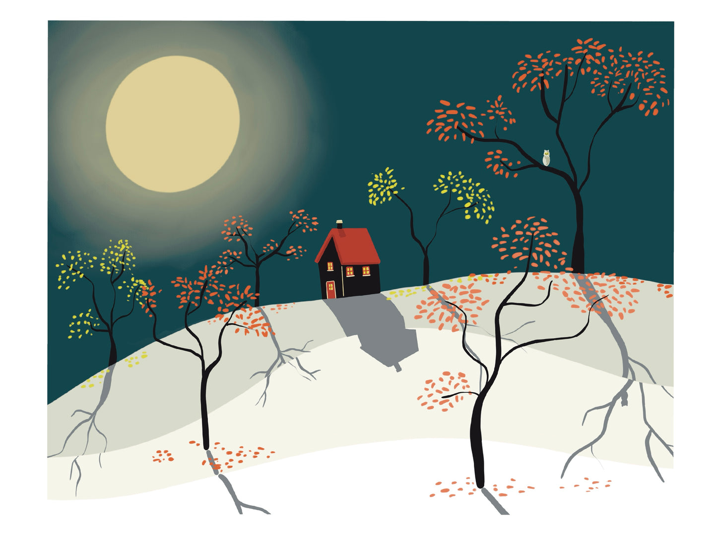 Owl in the Moonlight