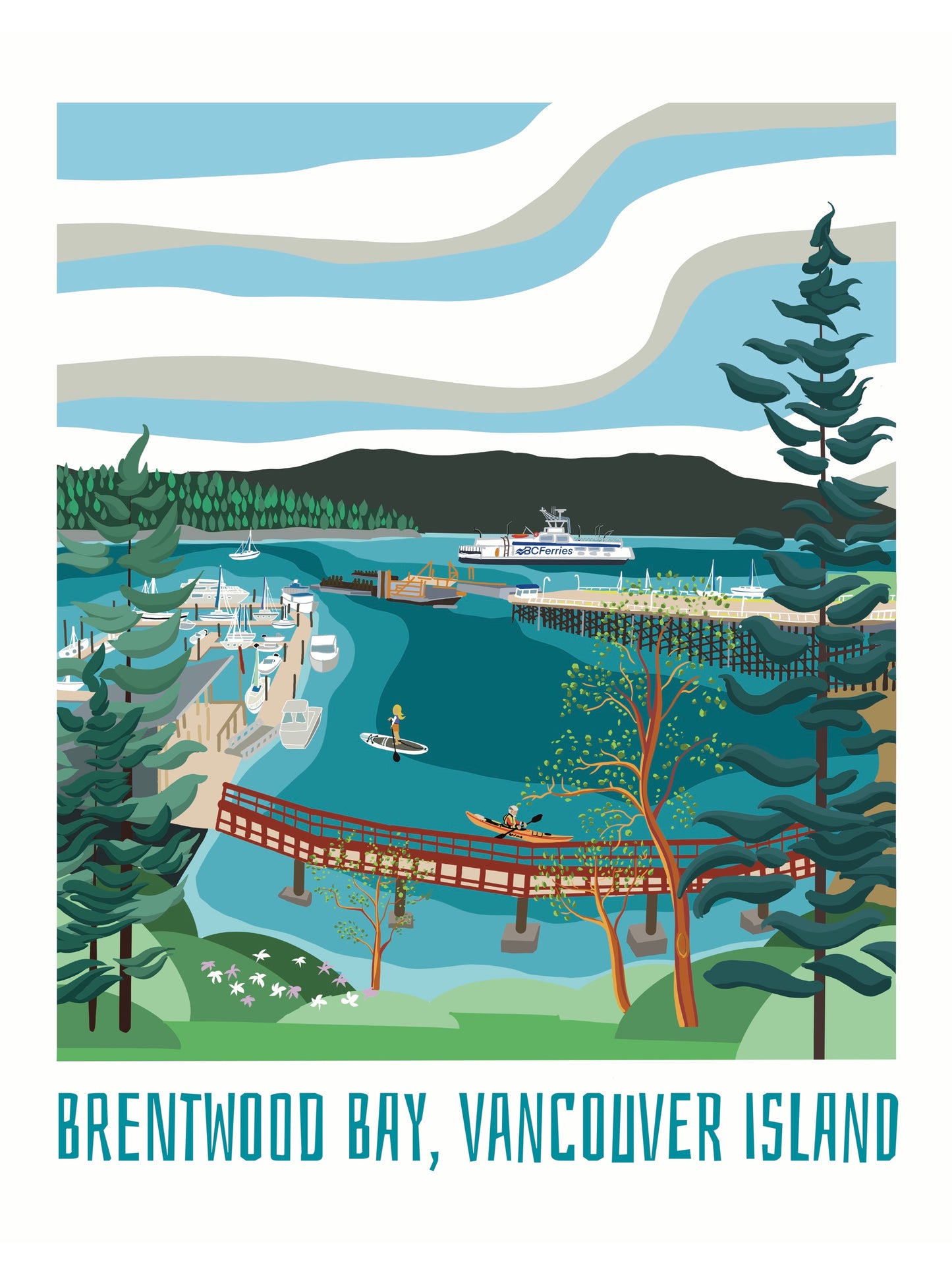 Brentwood Bay, Vancouver Island 5x7 greeting card