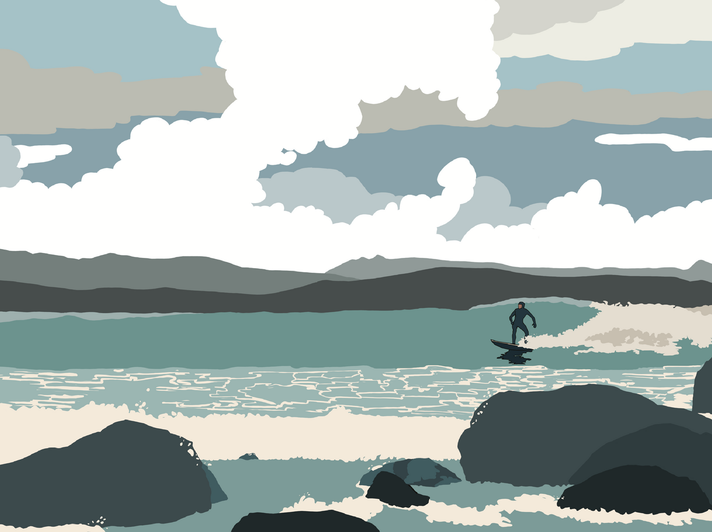 Bear Beach Surf 8x10 Print