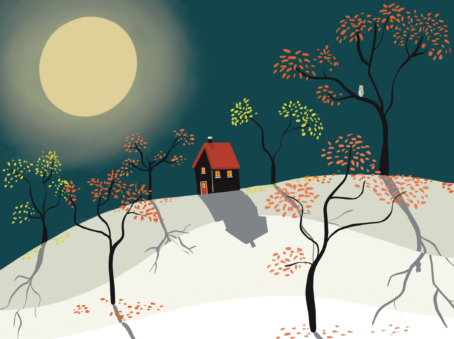 Owl in the Moonlight 8x10 Print