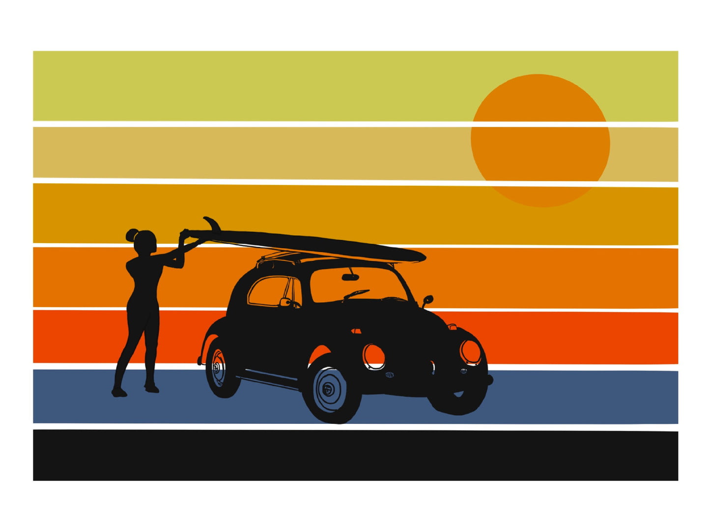Surfboard and Bug Card