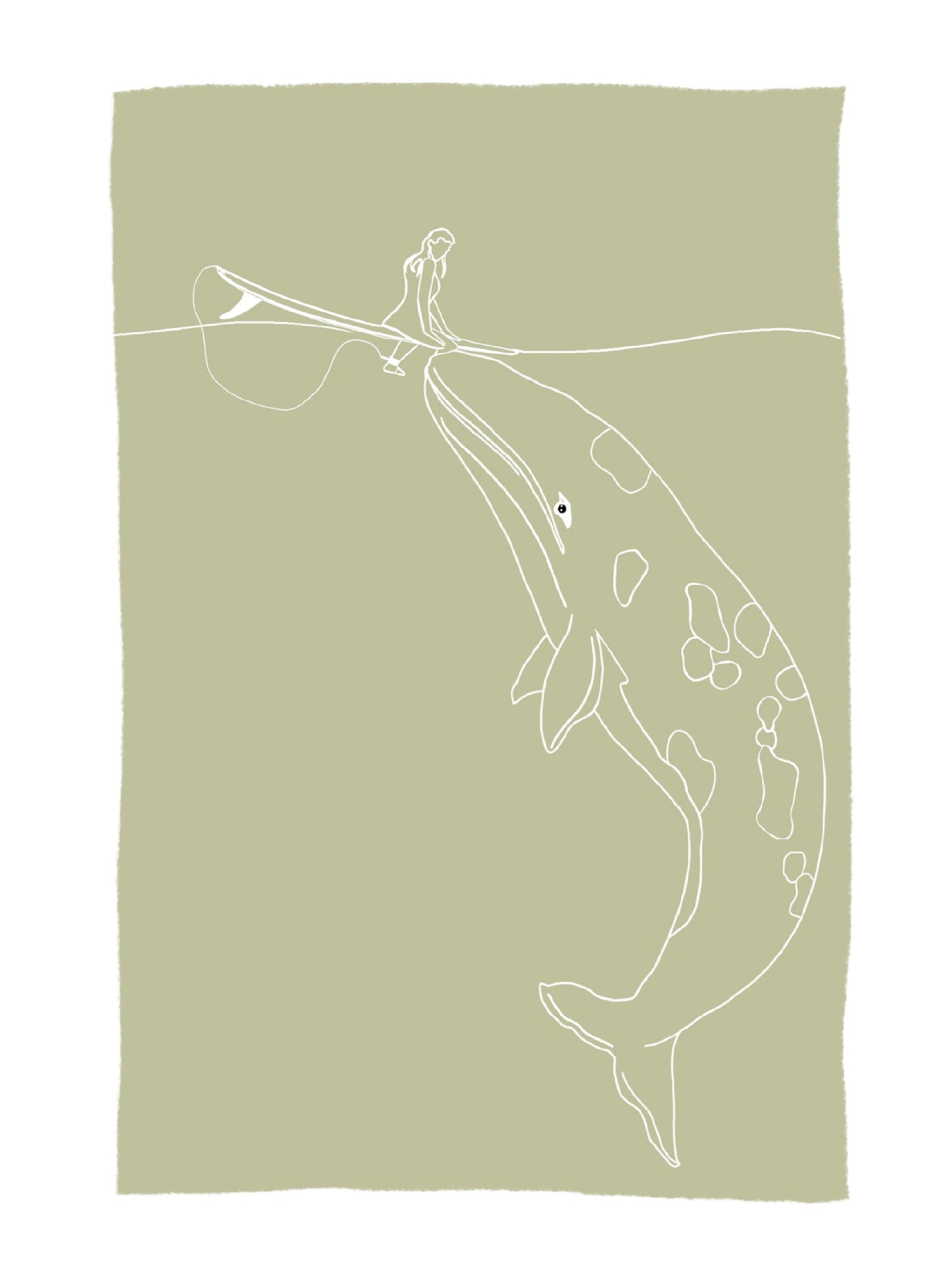 Surfer and Whale Card