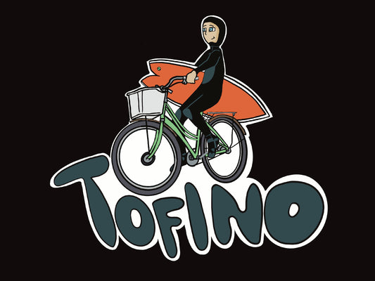Tofino Cycle and Surf Kiss Cut Sticker