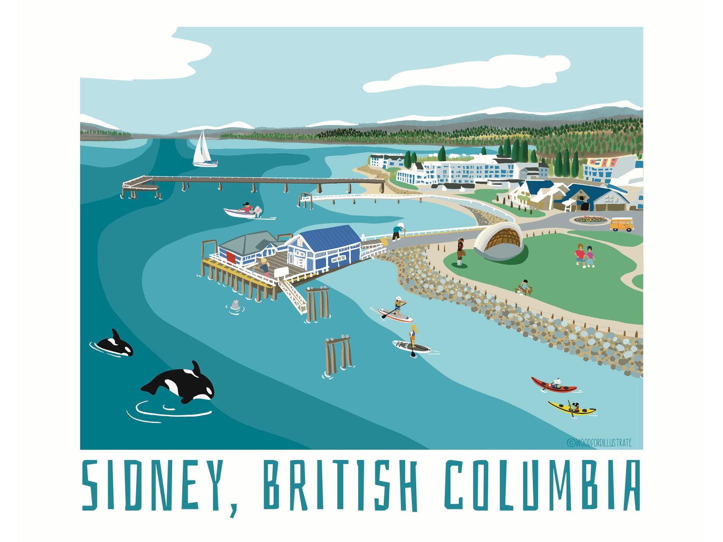 Sidney by the Sea 5x7 Card and Envelopes.