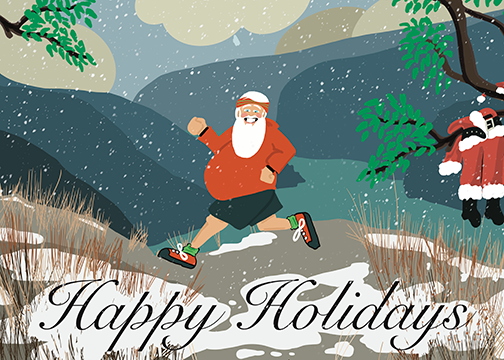 Running Santa Card