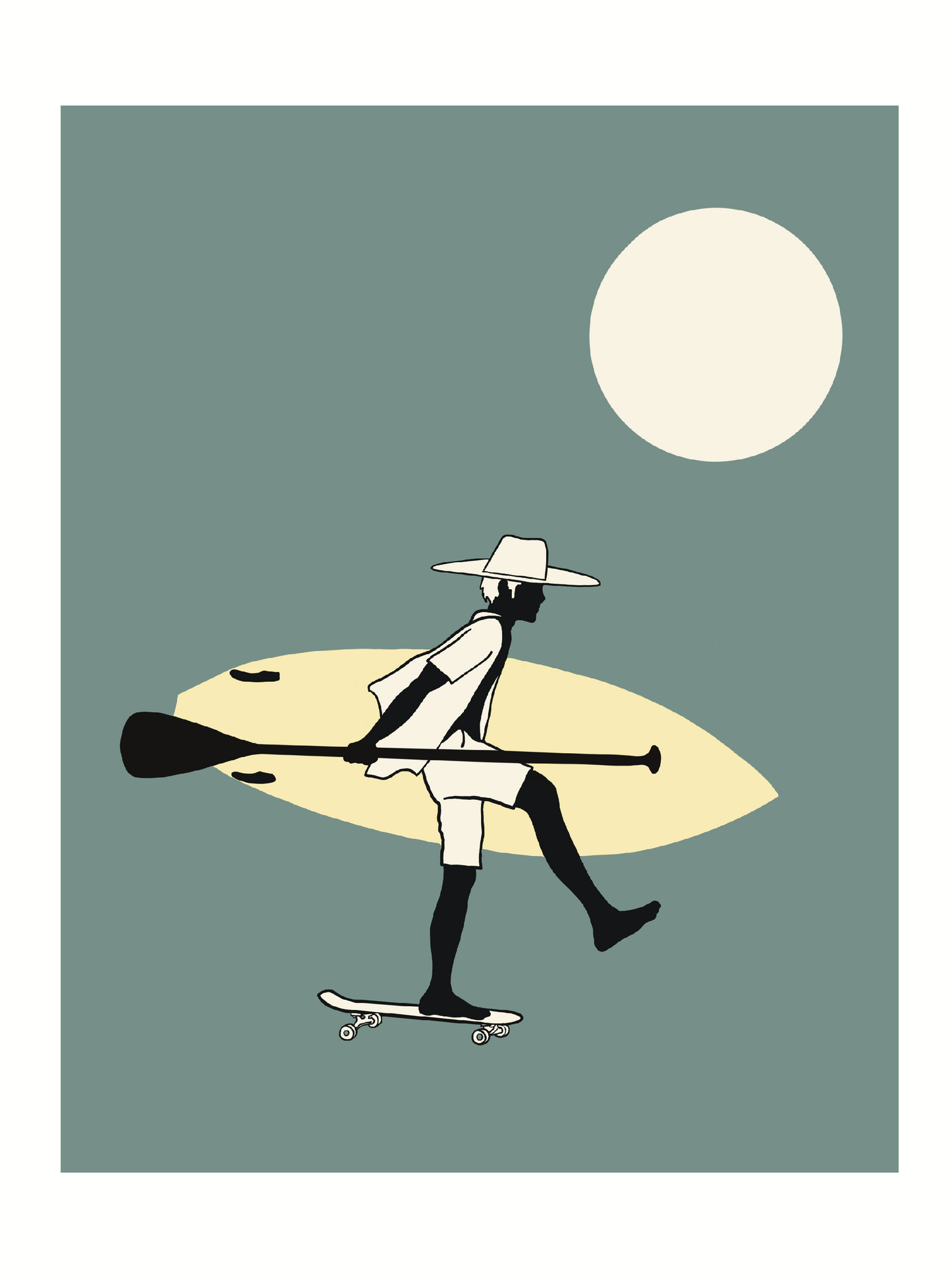 SUP and Skate 11x14 Print