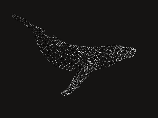 Whale Dot Image 11x14 Print